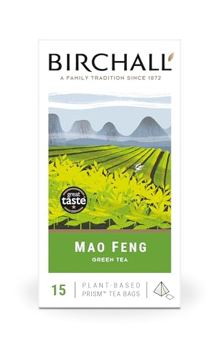 Birchall Green Tea - 15 Plastic-Free Prism Tea Bags