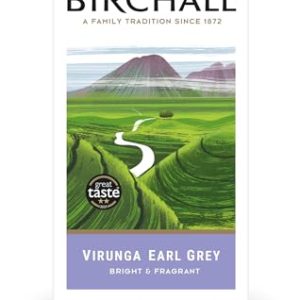 Birchall Tea Bags, Virunga Earl Grey a, Black Tea Bursting with Full Flavour, Perfect Vegan Gifts, 15 Plant-Based Prism Tea Bags