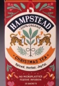 Hampstead Organic Christmas tea 20 tea bags caffeine free herbal infusion