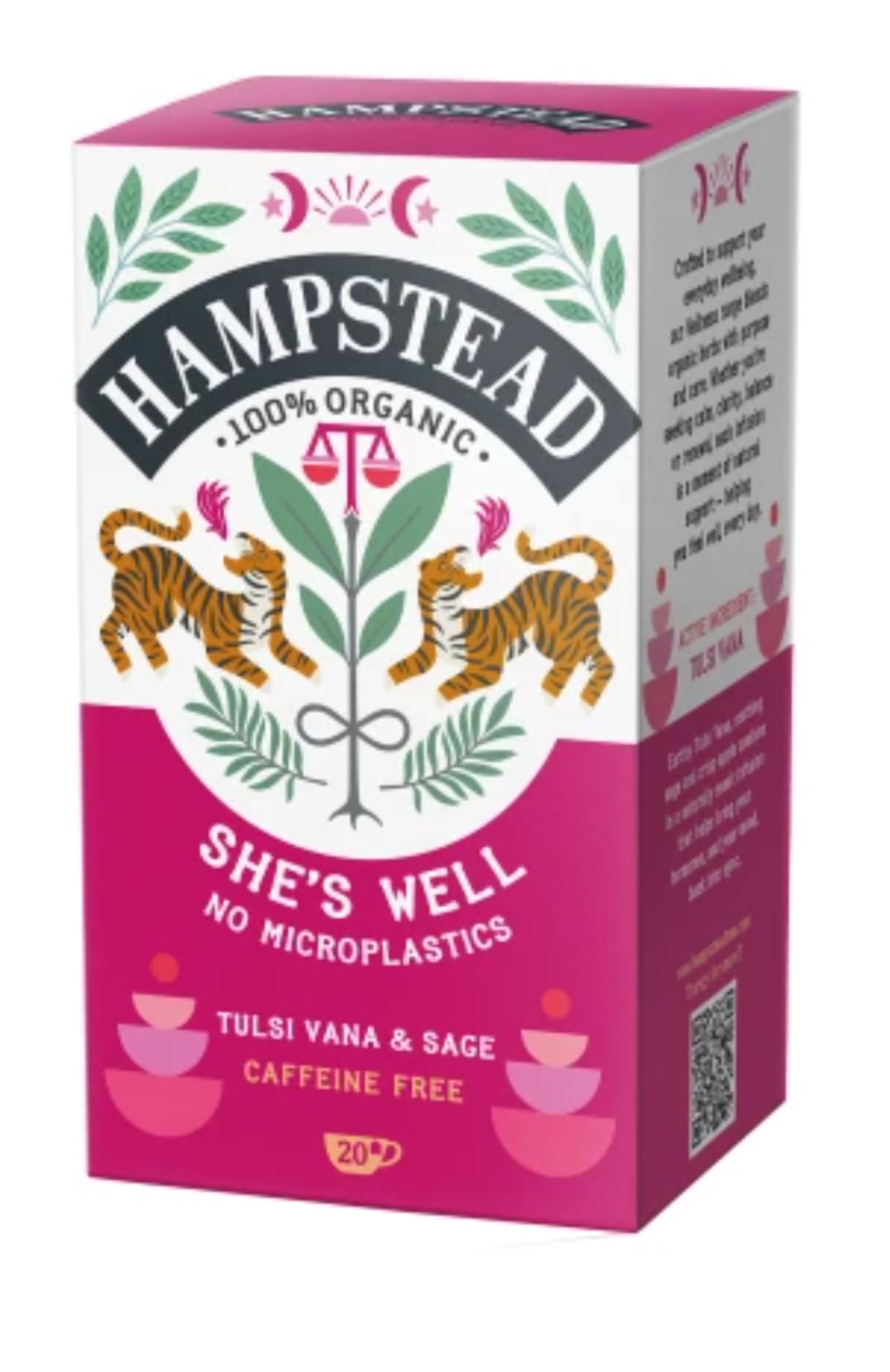 Hampstead Organic She's well Tea Bags 20 Count